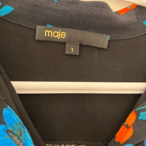 Maje Floral Print Long Sleeve Blouse - Picture 3 of 4